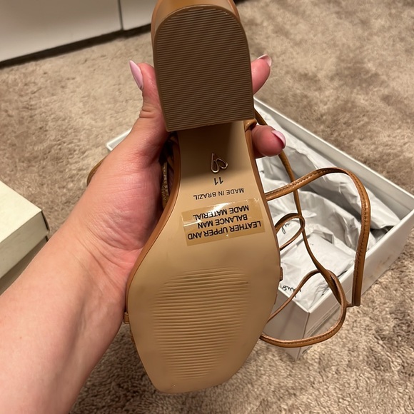 Tarrie Cognac Nappa Leather Lace-Up High Heel - Picture 4 of 5